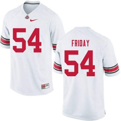 Men's Ohio State Buckeyes #54 Tyler Friday White Nike NCAA College Football Jersey Original KKI6344NU